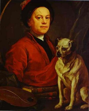 Autoportrait de William Hogarth avec son carlin
