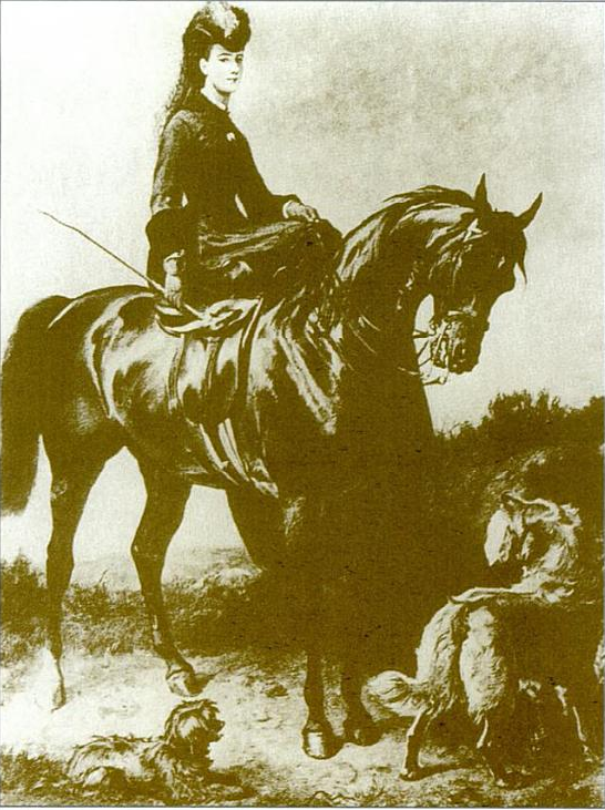 Lady mary marjoribank avec son golden retriever